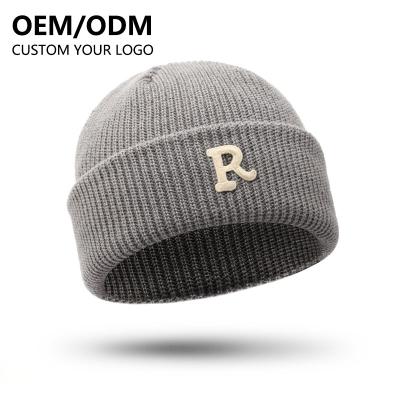 China JOINT Winter Fashion Mens Beanie Cap Wholesale Warm Knitted Flip Caps Knit Beanie Hat for sale