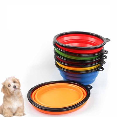 China Fashionalbe New Design 350ml Water Silicone Dog Pet Food Available Plastic Collapsible Collapsible Feeding Bowl for sale