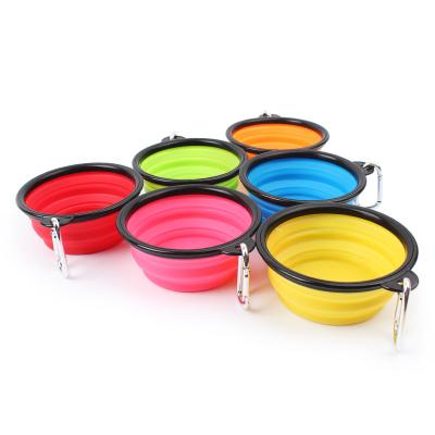 China Fashionalbe Collapsible Silicone Eco-friendly Collapsible Bowl Portable Silicone Dog Pet Bowl for sale