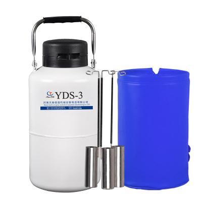 Китай Low Temperature Insemination Liquid Nitrogen Container Price 3l Cattle Semen Tank 3l Gas Canister Artificial Dewar Vessel Small продается