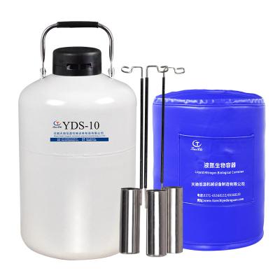 China Small Cryogenic Portable Low Temperature Dewar Vessel Flask 6l yds10 Liquid Nitrogen Container Tank 10 Liter Companies à venda