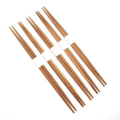 China Double Point Disposable Bamboo Chopsticks With Paper Sleeves for sale