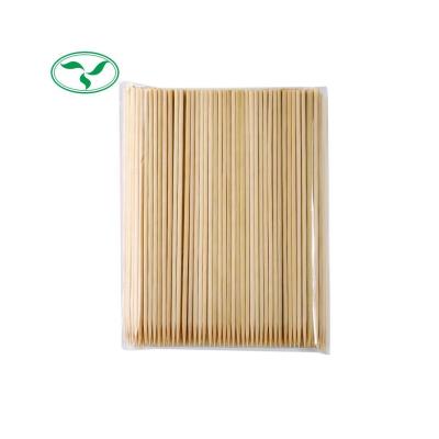 China Wholesale BBQ Skewer Restaurant BBQ Easily Cleaned Natural Bamboo Sticks Bamboo Skewers for sale