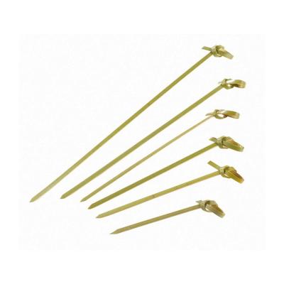 China Easily Cleaned Wholesale Bamboo Bow Spikes Cocktail Loops 5.9 Inch Sticks Appetizer Picks For Party for sale