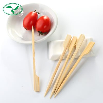 China Food Grade Easily Cleaned Flat Bamboo Kebab Skewers for sale