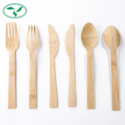 China Disposable Eco-Friendly Biodegradable Bamboo Cutlery Set Hot Selling 2021 for sale