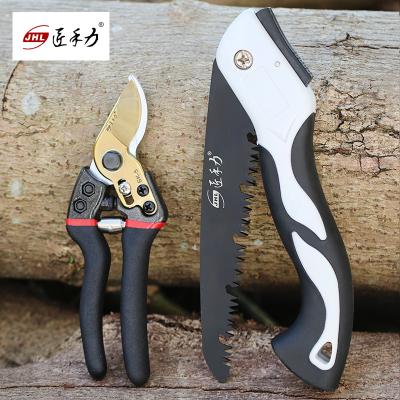 China Anti-Slip Handle Harvest Hydroponic Garden Balancing Scissors Garden Shear Pruner Metal Spring Orange Steel for sale