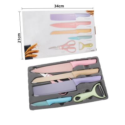 China Sustainable Stainless Steel Color Tool Set Kitchen 6 Piece Tool Set for sale