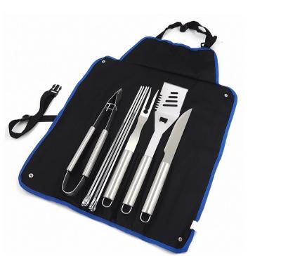 China Easily Cleaned Stainless Steel 9 Piece Grill Tool BBQ Bag Bag Set Outdoor Grill Tools for sale