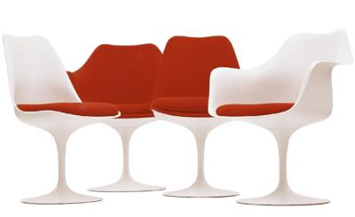 China White Coffee Shop Knoll Tulip Chair , Saarinen Tulip Chair With Cushion for sale