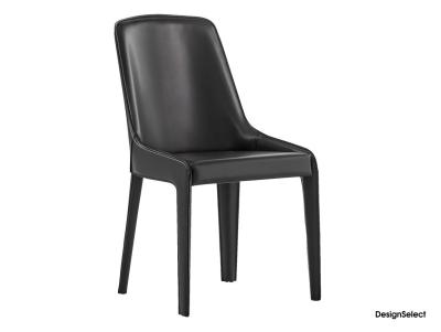 China Elegant Bonaldo Lamina Fiberglass Dining Chair With Strong Steel Frame Upholstered for sale