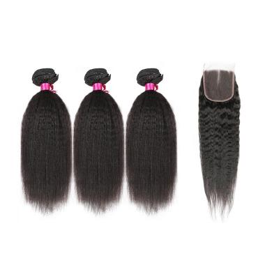 China Wholesale Sellers Brazilian Curly Straight Virgin Hair Mink Hair Brazilian Hair Bundles With Lace Closure for sale