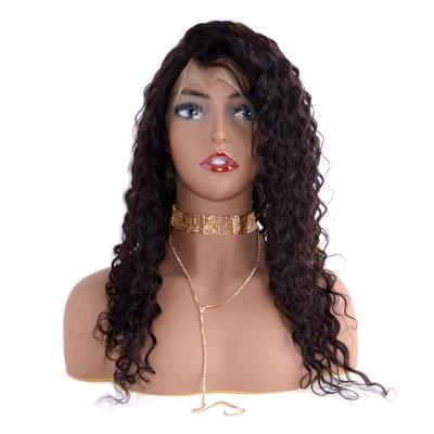 China Indian Wholesale Deep Curly Wigs HD Full Lace Frontal Hair Wig Pre Plucked Lace Front Wig for sale