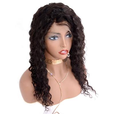 China Brazilian Natural Transparent Lace Front Wig Deep Curly HD Wig 13*6 Lace Frontal Hair Wig For Black Women for sale