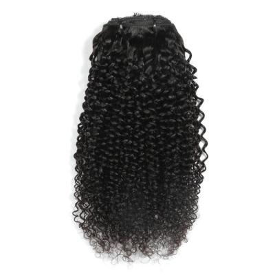 China Wholesale Double Machine Waving 7pcs 10pcs Per Clip Curly Afro Mongolian Curly Hair Weave Set In Hair Extensions for sale