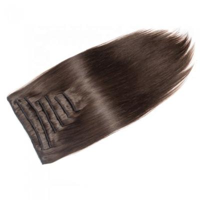 China Wholesale Double Machine Wave Straight Clip In Extensions Brazilian Remy Human Hair Clip In Hair Extension for sale