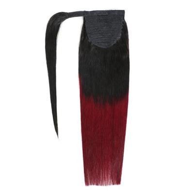 China Wholesale Ombre Silky Straight Wave Ponytails Hair Extension Hair Drawstring Ponytail Clip On Hair Pieces for sale