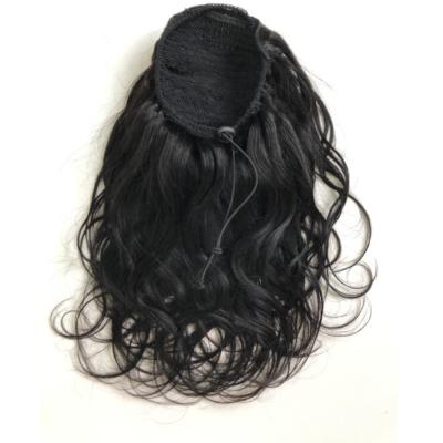 China Wholesale Natural Hair Wavy Ponytail Drawstring Ponytail Clips In Wigs for sale