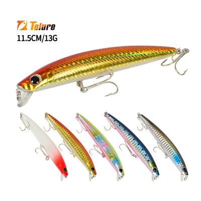 China ABS Plastic Tolure OEM custom Artificial Bait Sinking 0-0.8m Fishing Lures 95mm 9g Minnow Fishing Lure Hard Artificial Swim Baits for sale