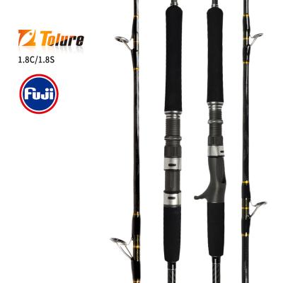 China Carbonfiber Tolure 1.65m 1.8m 50kg Strength High Quality Good Price Export Wholesale Game Sea Fishing Jigging Rod boat Fishing Rod for sale