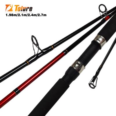 China Carbonfiber Tolure cheap price Hunter 1.98m 2.1m 2.4m 2.7m Saltwater Fishing Rods Light Slow Jigging Rod Jigging Spinning Casting Rods for sale