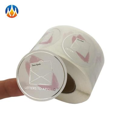 China STRONG STICKY ART LABEL HIGH QUALITY COATED PAPER PRINTING WITH SILVER FOIL for sale