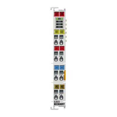 China EL2022 Beckhoff. Terminal EtherCAT, salida digital de 2 canales, 24 V DC, 0,5 A, empuje-tirar, tres estados. en venta