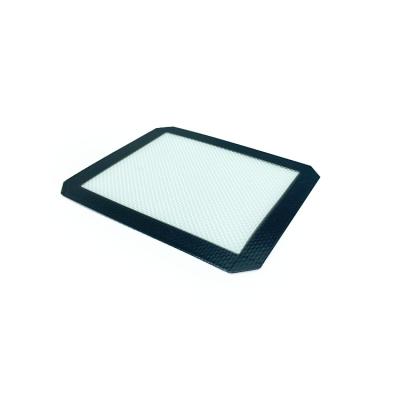 China 150*125mm Rectangular Fiberglass Rectangular Heat Resistant Non-stick Silicone Viable Fast Shipping Baking Mat for sale