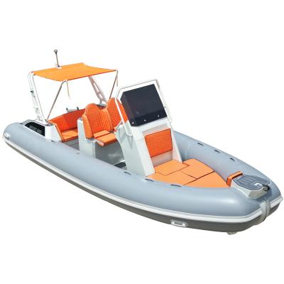 China CE 19ft 5.8m Hypalon V Hull Aluminum Inflatable Aluminum Rib Boat 580 Deep Sport for sale