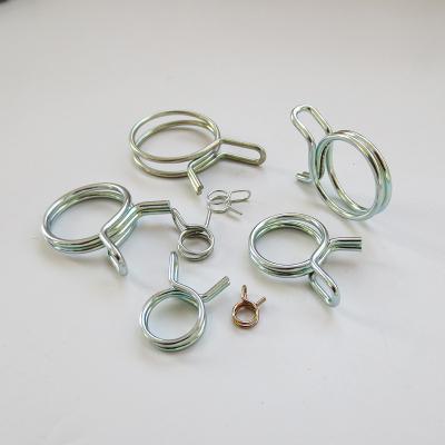 China Double Coil Quick Release Stainless Steel Pipe Clamps Steel Wire Rope Hose Clamp for sale