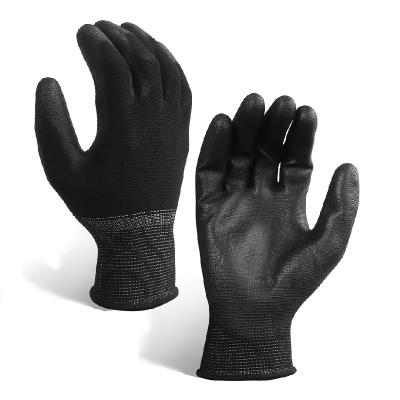 China PU Gloves PU Coated Gloves Polyurethane PU Polyester Safety Gloves For Work Assembly Inspection for sale