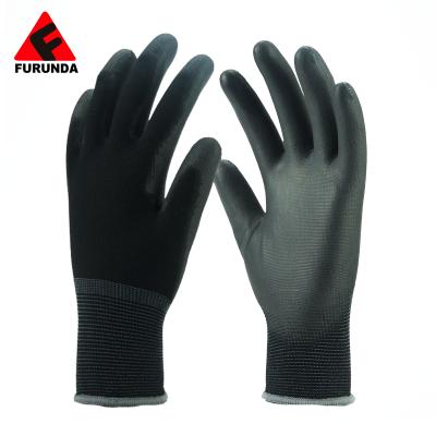 China Comfortable 13 Gauge Knitted Electronic PU Coated Gloves Guantes Palm Coated for sale