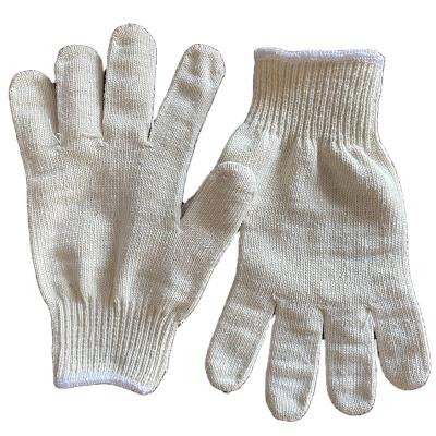 China Free Sample Hot Selling Seamless Cotton Cheap Durable White Gloves Knitted Work Gloves for sale