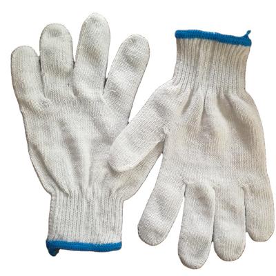 China Factory direct light weight knitted cotton work gloves seamless hand white cotton gloves for construction warehouse for sale