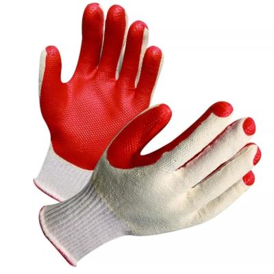 China General Purpose 10 Gauge Cotton Gloves Embossed Latex Laminated Gloves Anti Cut Knitted Industrial Work Glove for sale