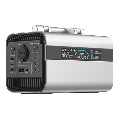 China Type C GoFull Manufacturer Portable Power Station 577Wh USB Type-C DC AC Output 500W outdoor Power Station 600W with Solar Energy Input for sale