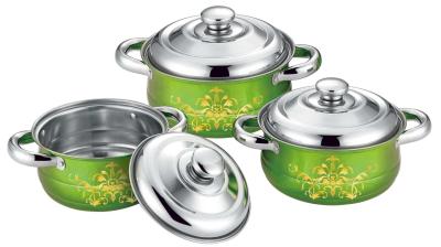 China Food Grade Kitchen Cookware Sets Colorful With Mirror Polished Outer Surface for sale