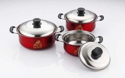 Κίνα 6pcs το ανοξείδωτο Cookware θέτει 16cm - 18cm - 20cm πρακτική χαμηλή συντήρηση προς πώληση