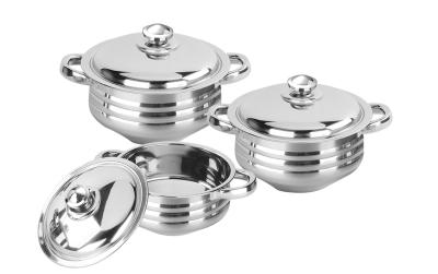 China Mirror Polished Stainless Steel Cookware Sets Easy Cleaning Elegant Design for sale