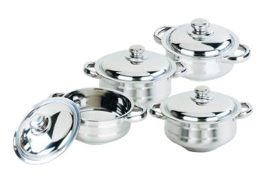 China 0.5mm Thickness Stainless Steel Cookware Sets Mirror Polished Surface for sale