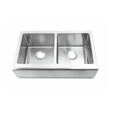 China No Faucet 18 Gauge Stainless Steel Sink , Farmhouse Apron Kitchen Sink for sale