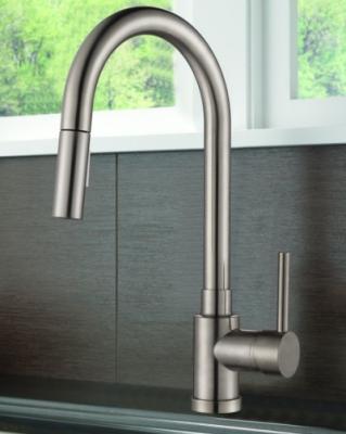 China Single Handle Modern Bathroom Sink Faucet For Kitchen Brushed / Polished Surface for sale