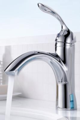 China Square Modern Sink Faucet For Bathroom Brushed Surface Treatment for sale