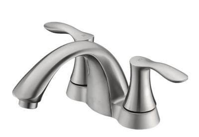 China 304 Stainless Steel Modern Sink Faucet With Two Handle Deck Mounted Type for sale