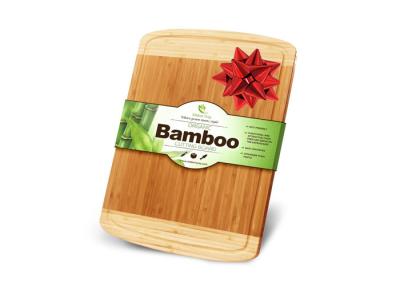 China Non Stick Bamboo Wood Block Chopping Board 2 Color Modern Unique Design for sale