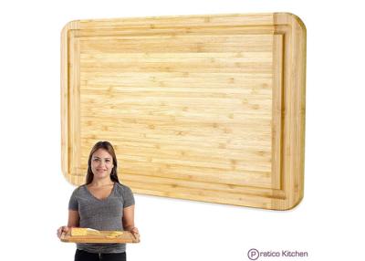 China Eco Friendly Meat Cutting Board Large Size 12''X18''X0.8'' 100% Organic Bamboo Material for sale