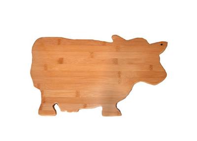 China Custom Bamboo Cutting Board Animal Shaped With Shrink Wrap Packing for sale