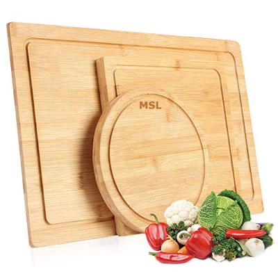 China BPA Free Bamboo Cutting Board Eco Friendly With Laser Engraving Logo for sale