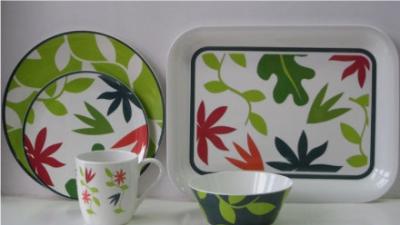 China Shatter Proof Melamine Dinnerware Sets Tasteless Simple Natural Garden Design for sale