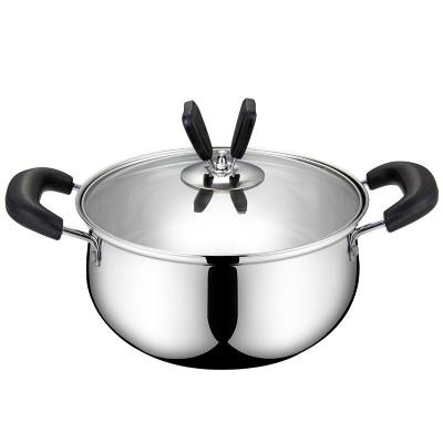 Κίνα Σύνολα Cookware ανοξείδωτου εγχώριων κουζινών με το μετριασμένο σαφές καπάκι γυαλιού προς πώληση